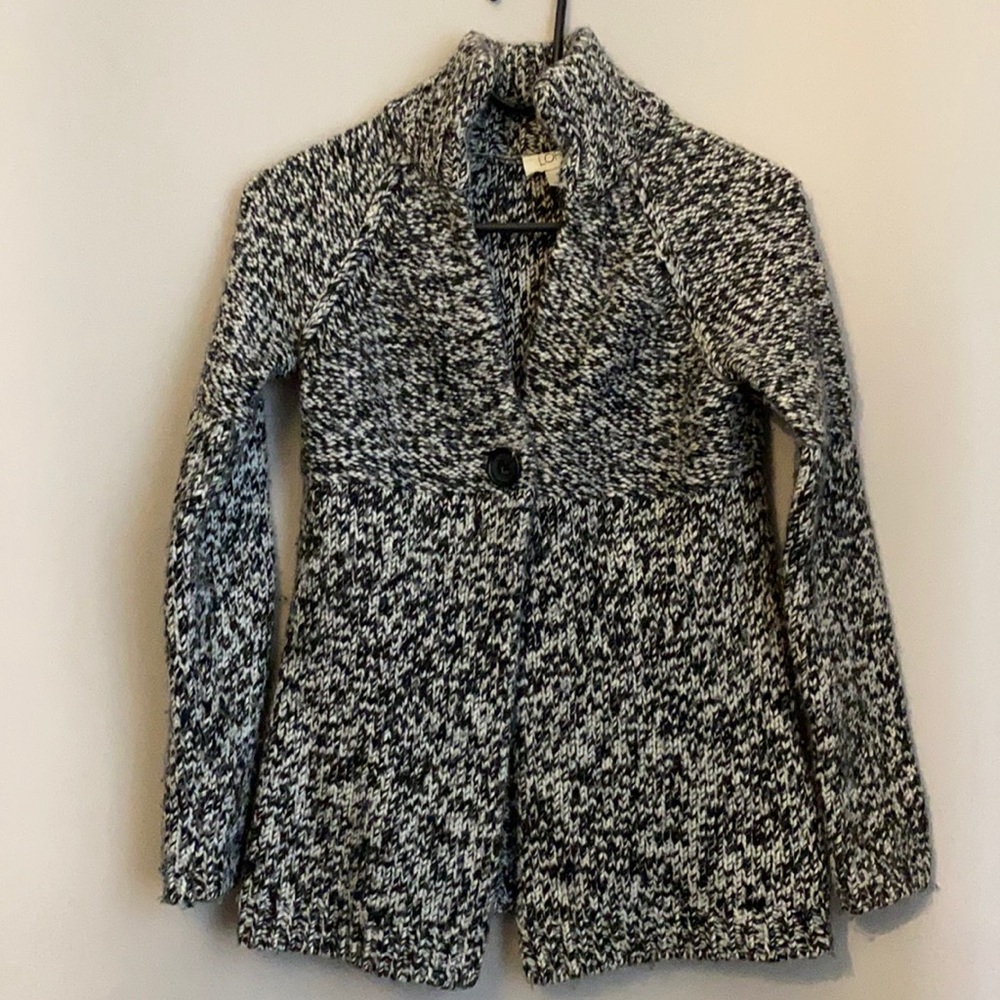 Ann Taylor Loft Small Black & White Sweater